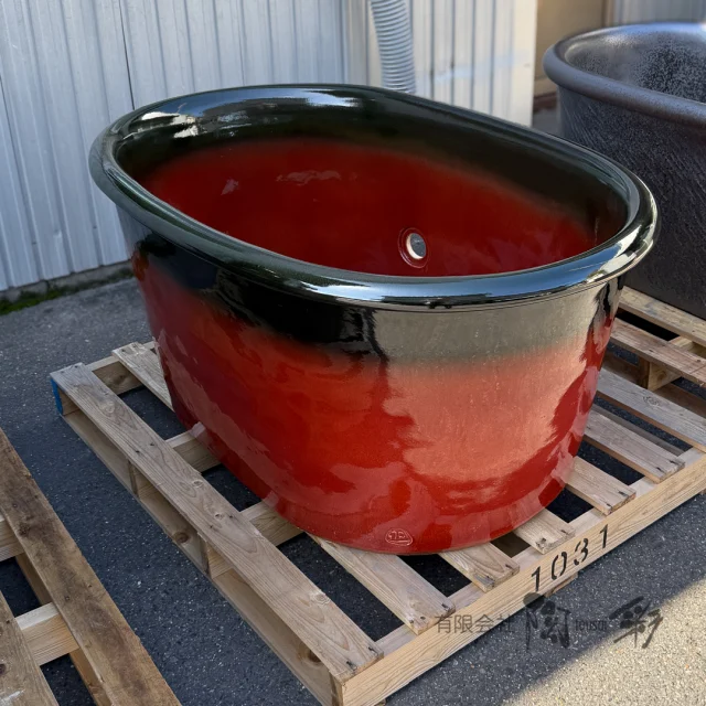 掛湯壺[HI-307]Φ500×H600 定価119,900- | 信楽焼 陶器浴槽 陶器風呂の