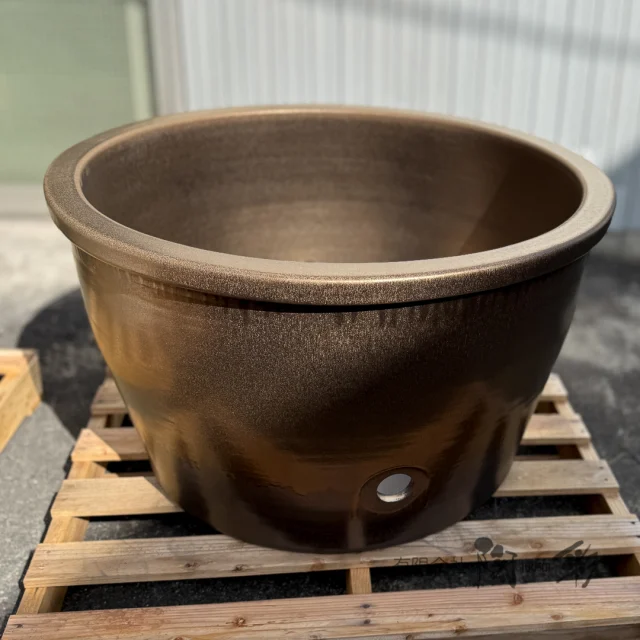 掛湯壺[HI-302]Φ600×H600 定価145,200- | 信楽焼 陶器浴槽 陶器風呂の